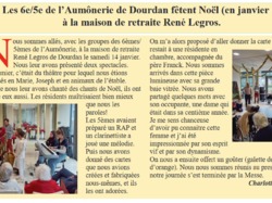 Visite des 6èmes et des 5èmes à la maison de retraite René Legros